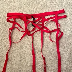 Victoria’s Secret red garter belt